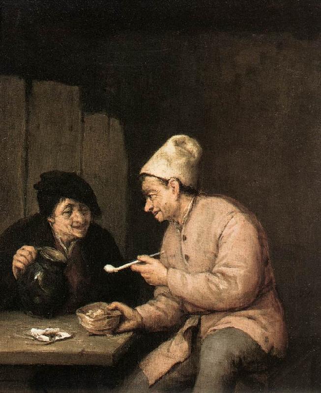 OSTADE, Adriaen Jansz. van Piping and Drinking in the Tavern ag oil painting picture